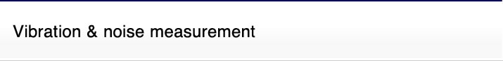 Vibration & noise measurement