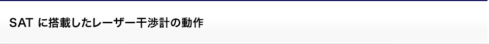 SAT に搭載したレーザー干渉計の動作